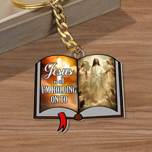 Load image into Gallery viewer, Personalized Jesus Keychain - I Trust In You Keychains PopCulturePrints

