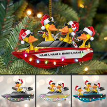 Load image into Gallery viewer, Wakeboarding Ducks Personalized Christmas Ornament - Customized Gifts for Wakeboarder
