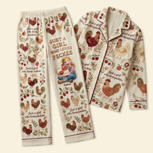 Load image into Gallery viewer, Just a Girl Who Loves Peckers Vintage Pajama Set - Personalized Gifts for Peckers Lovers Pajama Set PopCulturePrints
