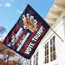 Load image into Gallery viewer, Personalized Dog Lover House Flag - Pawsitive Future Vote Toby
