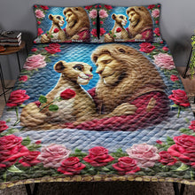 Load image into Gallery viewer, Personalized Couple Quilt Bedding Set - Enchanted Love Blanket PopCulturePrints
