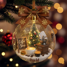 Load image into Gallery viewer, Sip &amp; Celebrate: Vintage Coffee Ornament - Personalized Gift for Coffee Lovers Ornament PopCulturePrints
