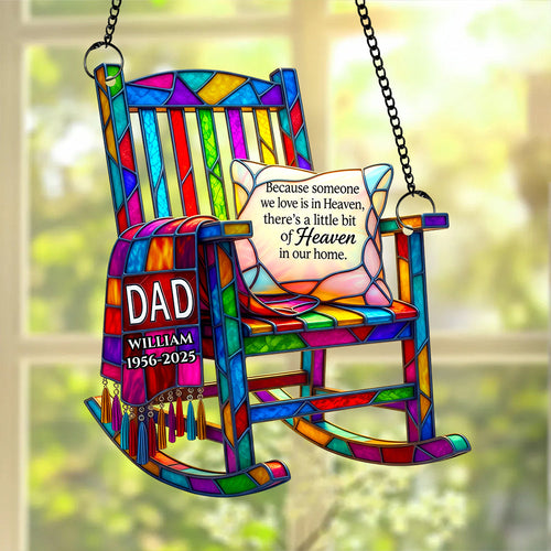Memorial Chair Suncatcher Ornament - Personalized Gift for Loved Ones in Heaven Ornament PopCulturePrints