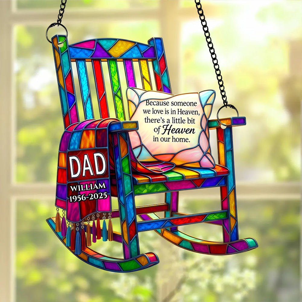 Memorial Chair Suncatcher Ornament - Personalized Gift for Loved Ones in Heaven Ornament PopCulturePrints