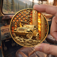 Load image into Gallery viewer, Adventure Awaits: Sunset American Forest Trail Coin - Personalized Gift for Off-road Lovers

