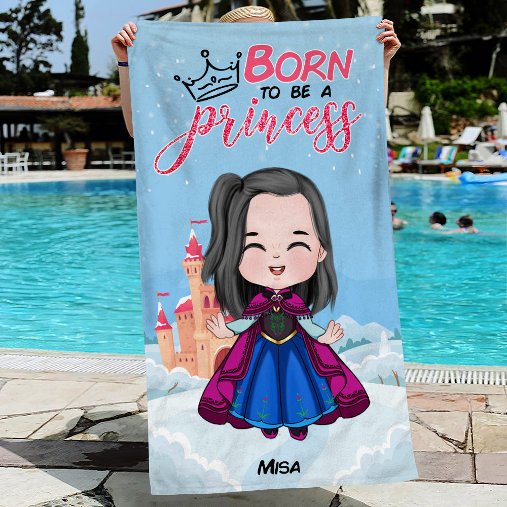 Personalized Princess Beach Towel - Gift for Kids Beach Towel PopCulturePrints