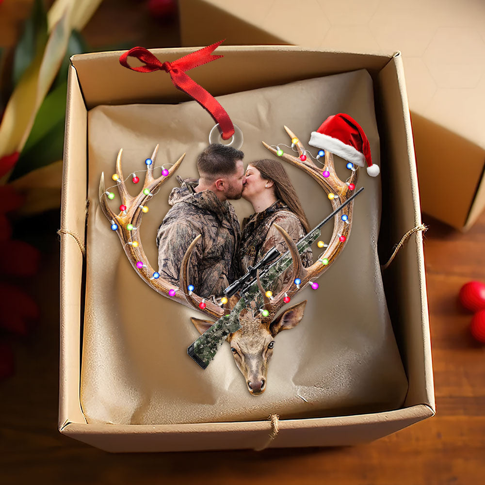 Personalized Hunting Couple Christmas Ornament