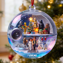 Load image into Gallery viewer, Celebrate Christmas with a Galaxy Far Away - Personalized Acrylic Ornament
