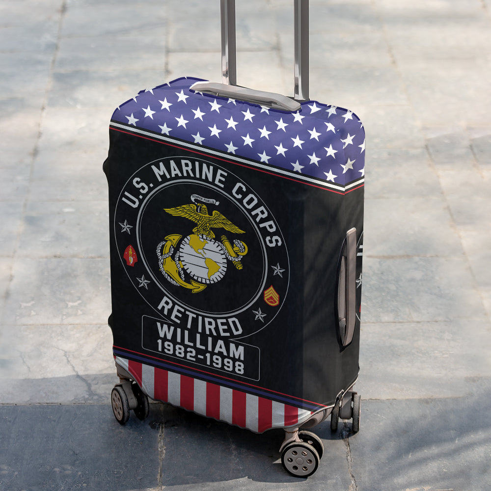 Personalized U.S. Army Veteran Luggage Cover