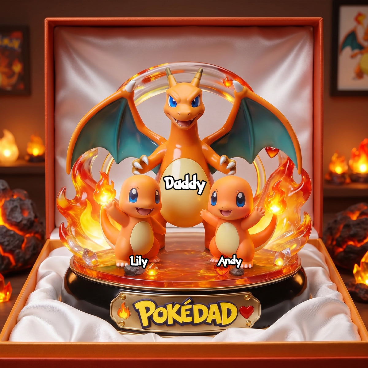 "Celebrate Your Inner Poké Dad!" - Personalized Pocket Squad Leader Acrylic Plaque - Custom Gift for Dads, Grandpas & More Shaped Plaques PopCulturePrints