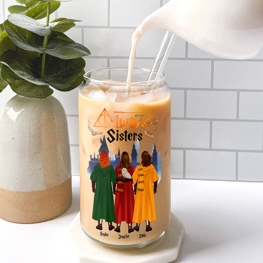 Personalized Harry Potter Sisters Glass Can – Always Sisters