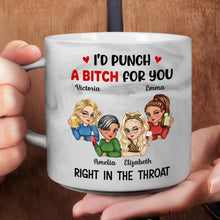 Load image into Gallery viewer, I'd Punch A B*tch For You - Personalized Marble Mug Marble Mug PopCulturePrints
