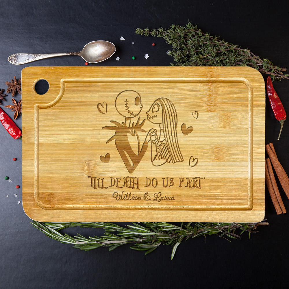 Personalized 'Till Death Do Us Part' Cooking Cutting Board for Couples Boards PopCulturePrints