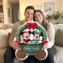 Load image into Gallery viewer, "Riding into Christmas Together" - Unique Personalized Pillow for Couples Pillow PopCulturePrints
