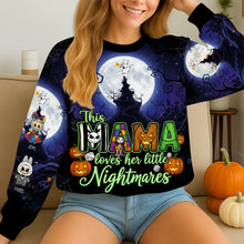 Load image into Gallery viewer, This Mama Loves Her Little Nightmares - Personalized Ugly Sweater for Mom AOP Products PopCulturePrints
