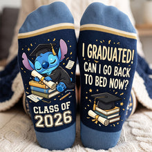 Load image into Gallery viewer, Celebrate Your Achievement – Adorable Graduation Character Middle Tube Socks | Personalized Gift for Graduates
