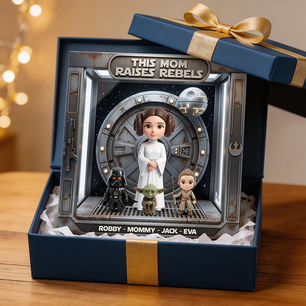 This Mom Raises Rebels - Personalized Acrylic Plaque | Unique Gift for Mom, Grandma & Star Wars Fans Shaped Plaques PopCulturePrints