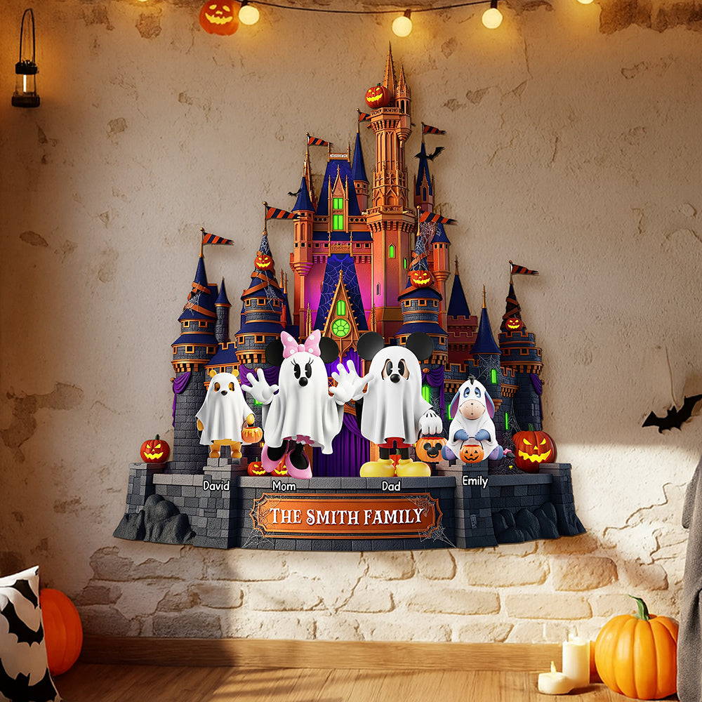 "Spooktacular Family Fun!" - Personalized Halloween Wood Sign - Custom Gift for Families, Kids, and Halloween Enthusiasts Wood Sign PopCulturePrints