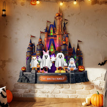 Load image into Gallery viewer, &quot;Spooktacular Family Fun!&quot; - Personalized Halloween Wood Sign - Custom Gift for Families, Kids, and Halloween Enthusiasts Wood Sign PopCulturePrints
