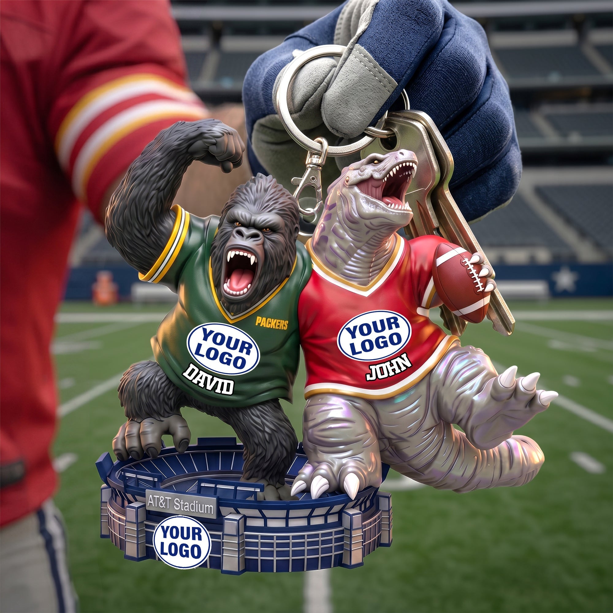 "Unleash Your Inner Champion!" - Sport Crashing Rival Acrylic Keychain - Personalized Gift for Sports Fans, Friends, Family