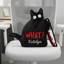 Load image into Gallery viewer, What? Custom Shaped Pillow - A Perfect Funny Gift for Coworkers Pillow PopCulturePrints
