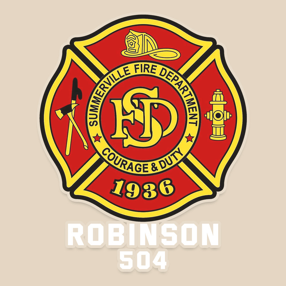 Personalized Richmond Fire Department Car Window Decal