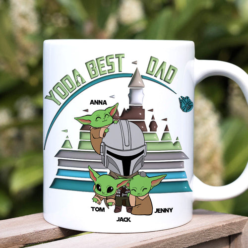 Yoda Best Dad Personalized Coffee Mug - Perfect Father's Day Gift Coffee Mug PopCulturePrints