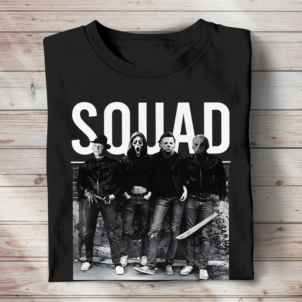 Horror Squad Halloween Hoodie - Spooky Icons Design