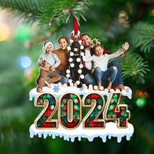 Load image into Gallery viewer, Personalized Family Photo Acrylic Ornament 2024 Ornament PopCulturePrints
