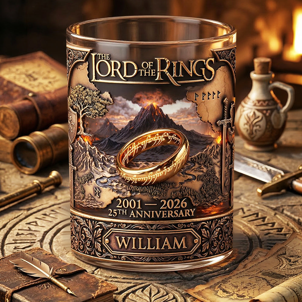 Epic Adventure Awaits - 25th Round Glass Personalized Gifts for Epic Lovers Glass PopCulturePrints