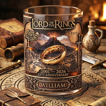 Load image into Gallery viewer, Epic Adventure Awaits - 25th Round Glass Personalized Gifts for Epic Lovers Glass PopCulturePrints
