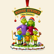 Load image into Gallery viewer, House Divided Family Christmas Ornament - Personalized Gift for Football Fans Ornament PopCulturePrints
