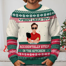 Load image into Gallery viewer, Personalized Pickleball Lover Christmas Sweater - Most Likely To Design
