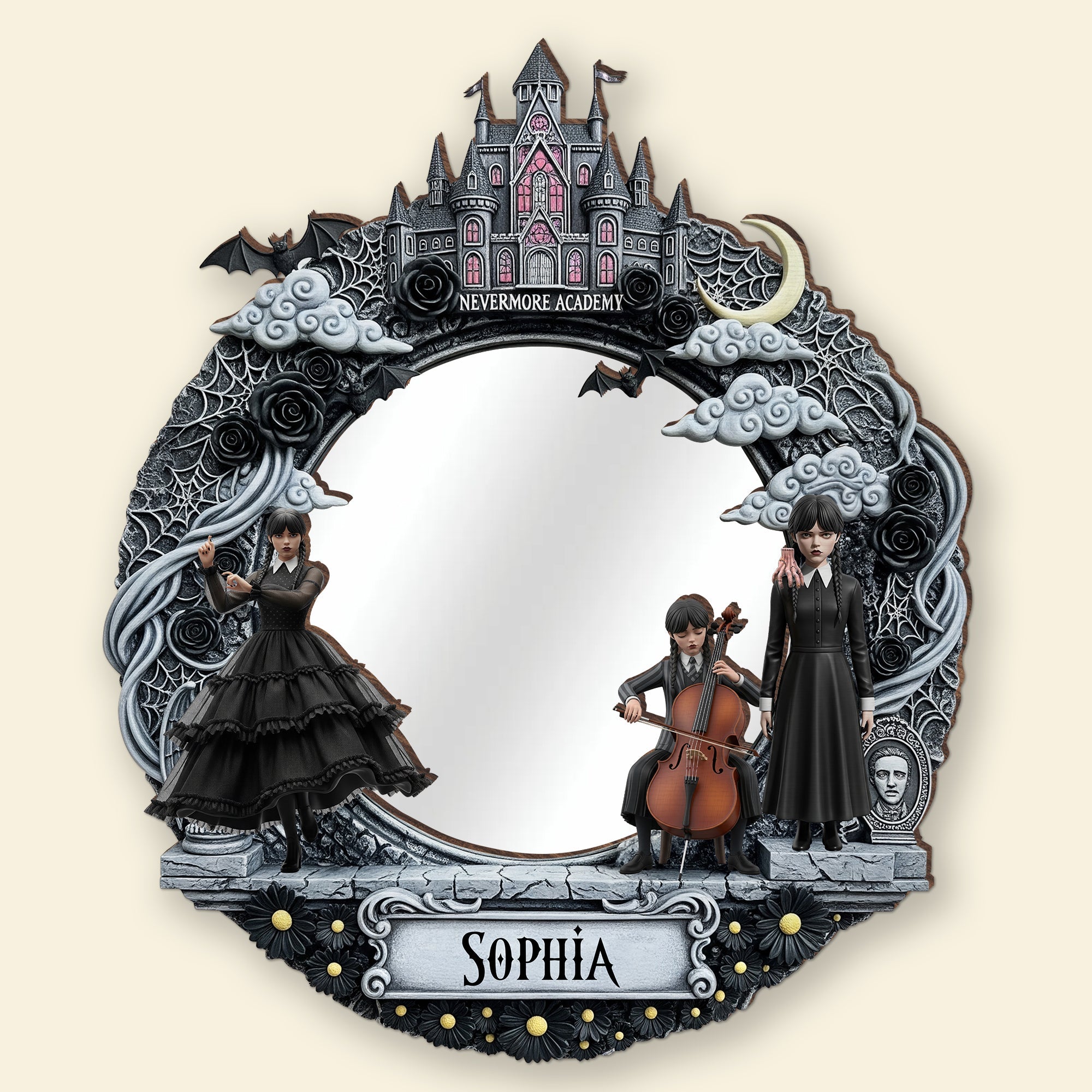 “Reflect Your Spooky Style!” - Personalized Spooky Gifts For Movie Fans Mirror - Perfect Gift for Halloween Lovers Mirror PopCulturePrints