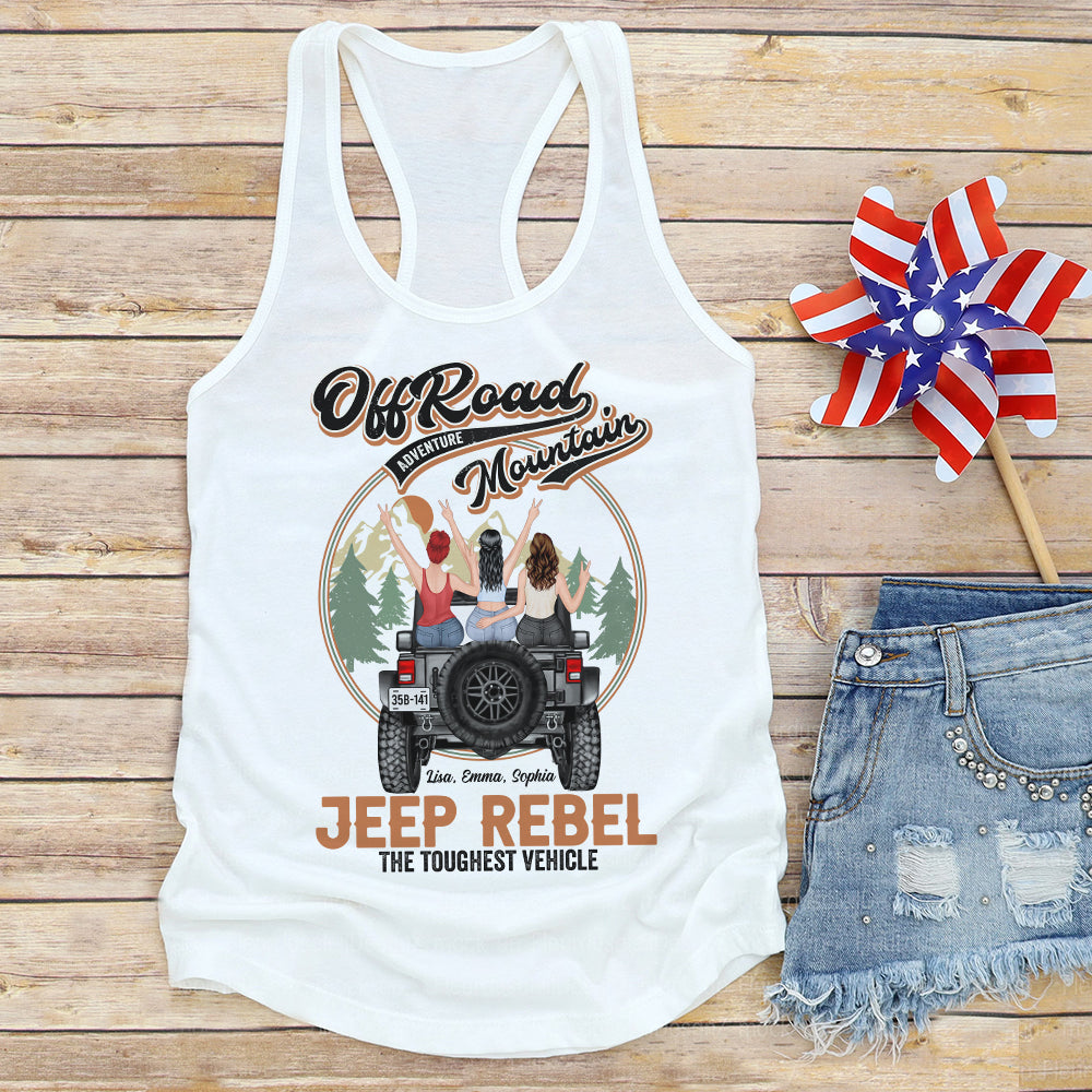 Personalized Jeep Girls Tank Top - Good Girls Go To Heaven