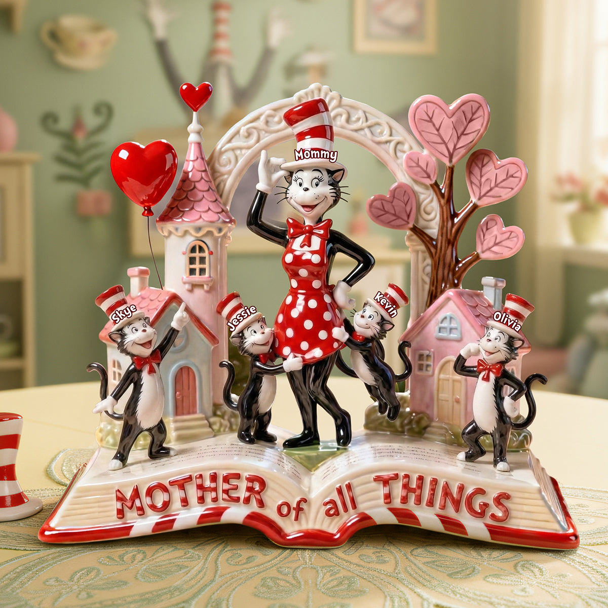“A Mother’s Love is the Heart of the Home” - Playful Wise Mom Acrylic Plaque, Personalized Gift for Moms, Grandmas, and More Shaped Plaques PopCulturePrints