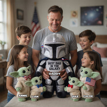 Load image into Gallery viewer, "Best Dad in the Galaxy" - Freedom Legacy Dad Pillow - Personalized Gift for Dads, Grandpas, and Special Loved Ones Pillow PopCulturePrints
