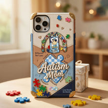 Load image into Gallery viewer, “Different, Not Less” – Cute Autism Mom Phone Case - Personalized Gift for Autism Moms, Supportive &amp; Unique Design Phone Case PopCulturePrints
