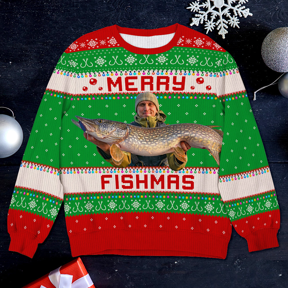 Personalized Fishing Lovers Ugly Christmas Sweater