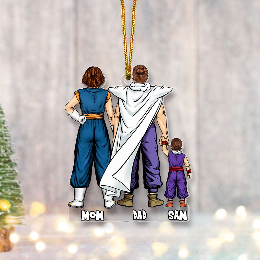 Custom Anime Family Christmas Ornament