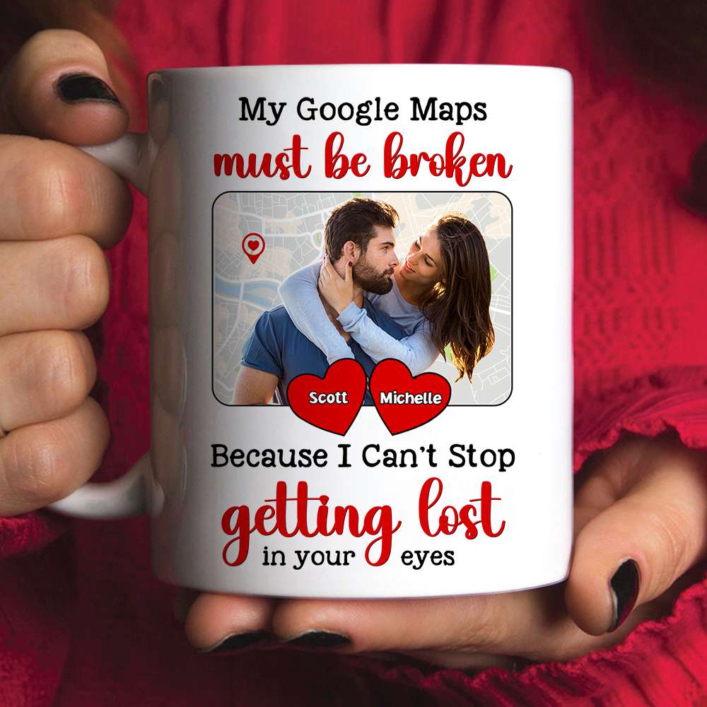 Personalized Couple Coffee Mug - Lost in Your Eyes Coffee Mug PopCulturePrints