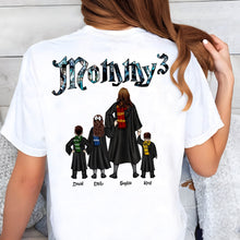 Load image into Gallery viewer, Personalized Harry Potter Family T-Shirt - Custom Names and House Scarves
