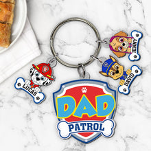Load image into Gallery viewer, Custom Dad Keychain with Cartoon Charms Keychains PopCulturePrints
