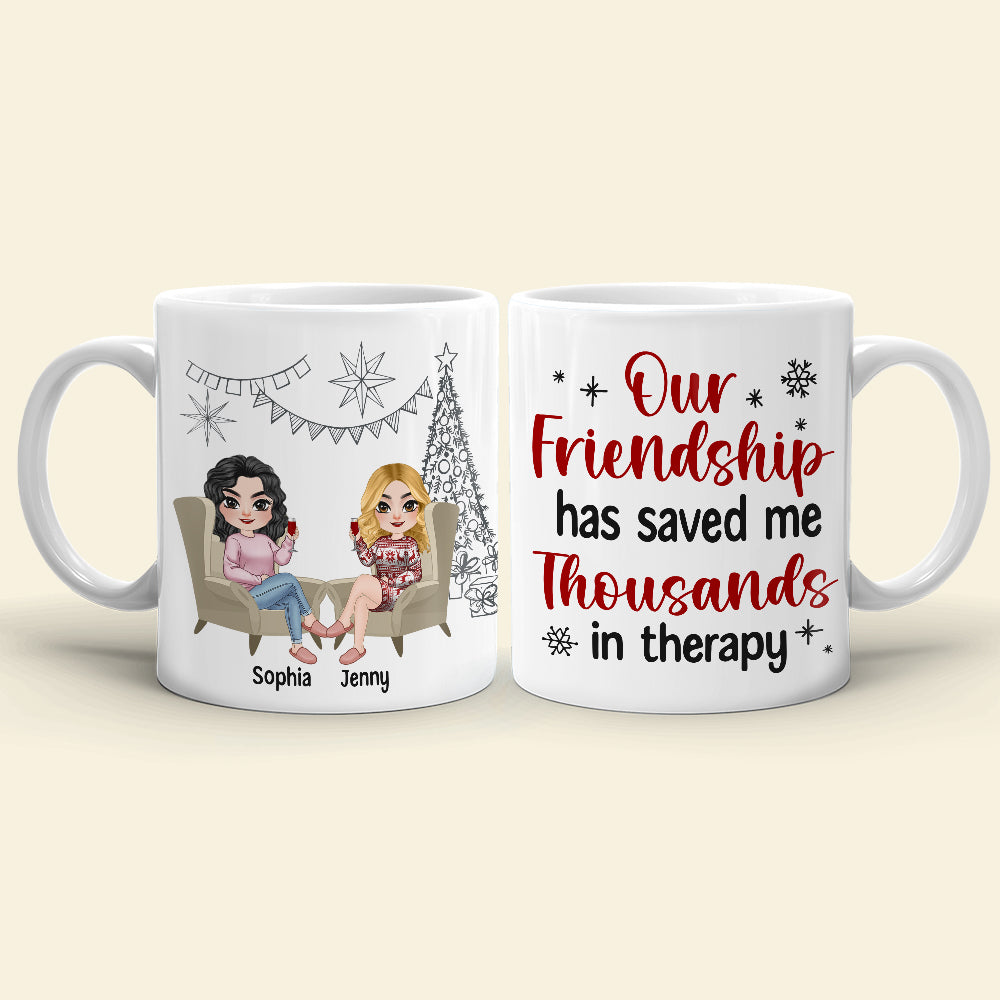 Personalized Best Friend Coffee Mug - Save on Therapy with Friendship Coffee Mug PopCulturePrints
