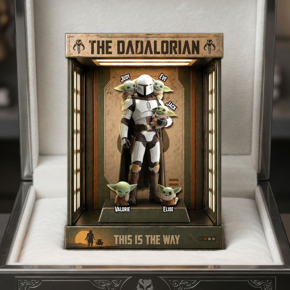 "The Dadalorian: A Hero for Every Dad" - Futuristic Dad Acrylic Plaque - Personalized Gift for Dads & Grandpas Shaped Plaques PopCulturePrints