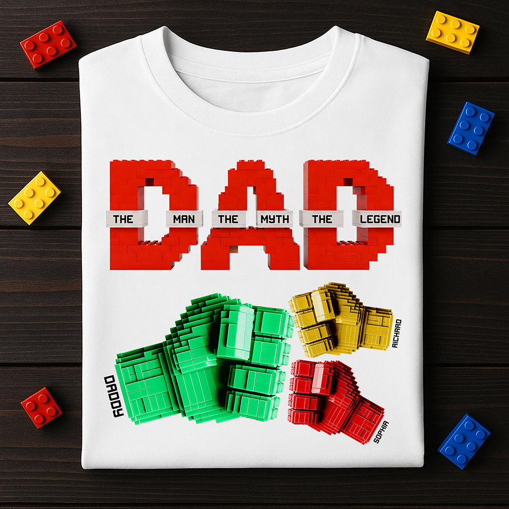 "The Man, The Myth, The Legend" - Powerful Punch Dad Shirt - Personalized Gifts for Dad & Grandpa Shirts PopCulturePrints