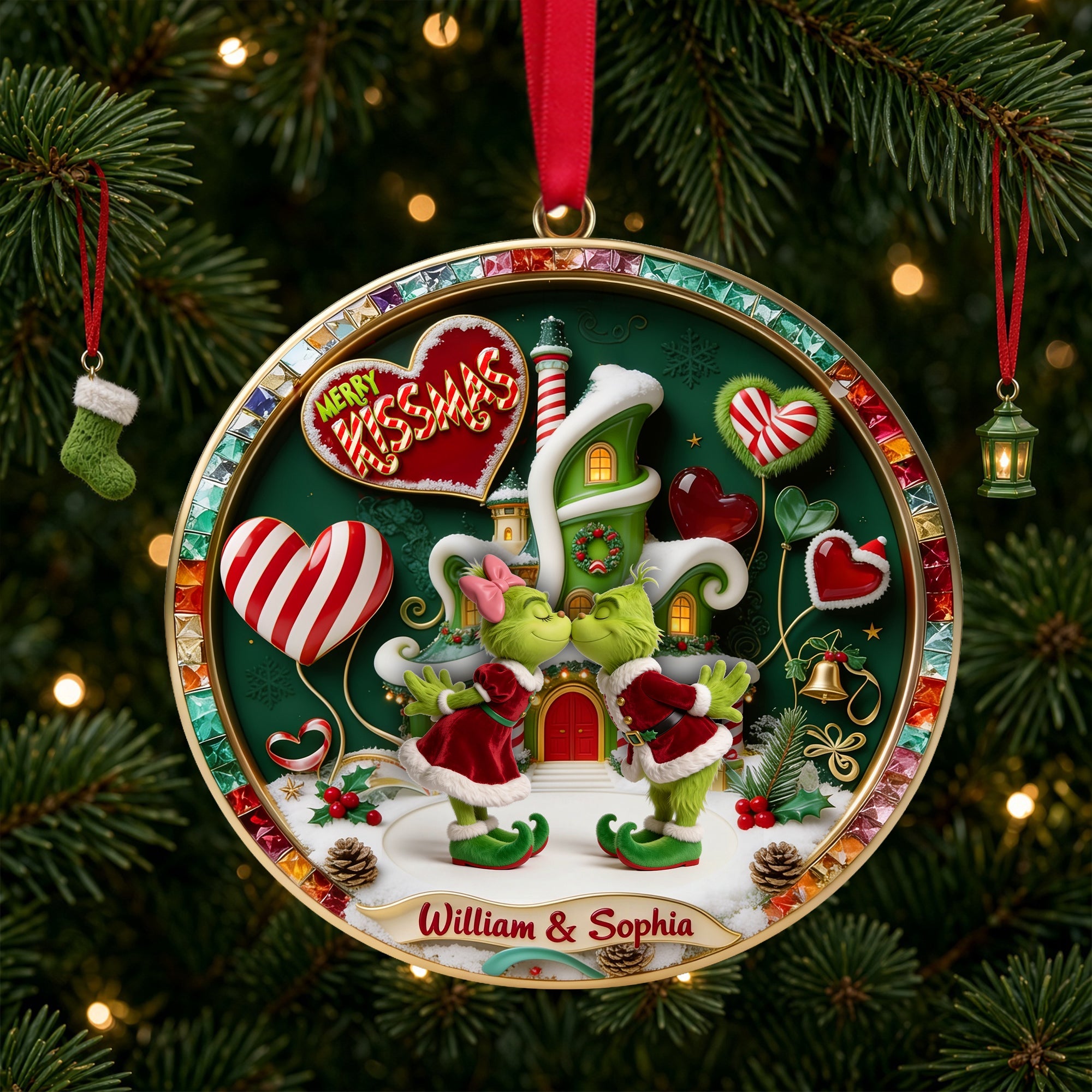 Romantic Couple Acrylic Ornament - Personalized Gifts For Couple 02tolu110926 Ornament PopCulturePrints