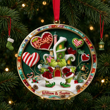 Load image into Gallery viewer, Romantic Couple Acrylic Ornament - Personalized Gifts For Couple 02tolu110926 Ornament PopCulturePrints
