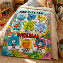 Load image into Gallery viewer, God Says I Am... - Personalized Christian Blanket for Faithful Souls
