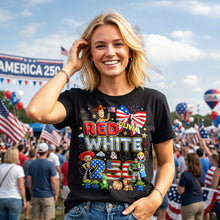 Load image into Gallery viewer, Celebrate Freedom with Style - Red, White &amp; 250 Anniversary Shirt - Personalized Gift for Patriots
